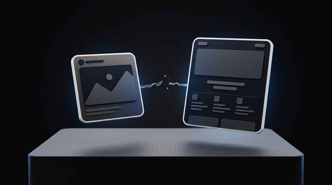 visual of disconnect between ad and landing page experience